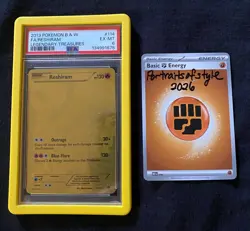 2013 POKEMON BLACK & WHITE LEGENDARY TREASURES #114 FA/RESHIRAM PSA 6 - Image 3