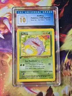 Pokemon Koffing 51/102 1st Edition Spanish CGC Pristine 10 - Image 1