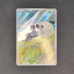 Pokemon Hop's Wooloo Illustration Rare 170/159 SV09 Holo 70 HP Smash Kick - Image 3