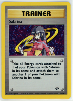 Pokemon Gym Challenge Sabrina Unlimited Holo (Swirl) #20 - Image 1