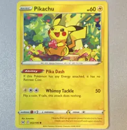 Pokemon TCG Pikachu 052/196 Lost Origin Common - Image 1