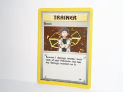 SWIRL HOLO Brock Unlimited Pokemon Gym Heroes 15/132 Rare Trainer - Image 2