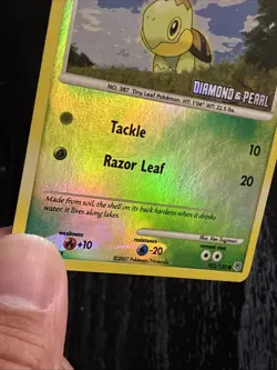 Turtwig Reverse Holo Pokemon TCG 103/130 Diamond and Pearl - Image 3