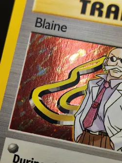 Pokemon TCG Blaine 17/132 Gym Challenge Unlimited Holofoil Holo Rare SWIRL tcg - Image 4