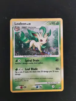 LP Pokemon Leafeon 24/100 Holo Rare Majestic Dawn 2008 - Image 2