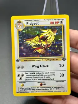 Pokemon TCG Pidgeot 8/64 1st Edition Holo Rare Jungle Lightly Played FAST SHIP - Image 1