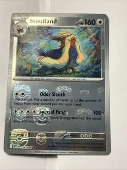 Pokemon TCG Stoutland Masterball Reverse Holo Black Bolt White Flare 076/086 - Image 1