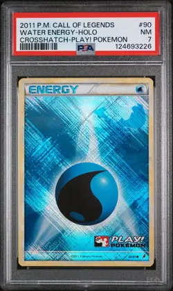 2011 POKEMON CALL OF LEGENDS #90 WATER ENERGY-HOLO PSA 7 - Image 1