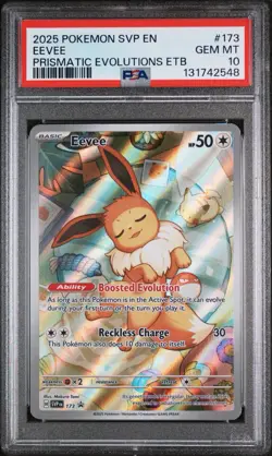 PSA 10 GEM MINT Eevee 173/SVP Black Star PROMO Prismatic Evolutions ETB Pokemon - Image 1