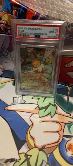 PSA 10 GEM MINT Eevee 173/SVP Black Star PROMO Prismatic Evolutions ETB Pokemon - Image 1