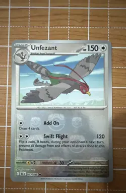 Unfezant (Master Ball Pattern) 073/086 Sv: Black Bolt Holo - Image 1