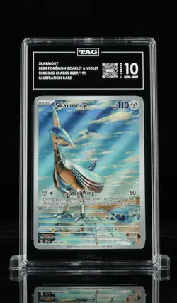 Pokemon TCG Skarmory 209/191 Sv08: Surging Sparks Holo Card English Tag 10 - Image 1