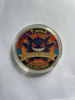 Pokemon Gengar 30th Anniversary 1996-2026 Metal 30mm Embossed CCG Coin 2026 - Image 3