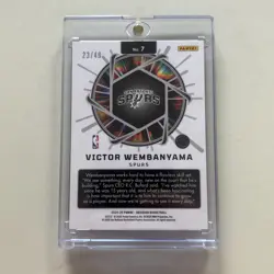2024-25 Panini Obsidian Victor Wembanyama Supernova Pink #7 /49 SPURS - Image 2
