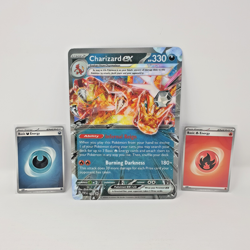 Jumbo Charizard ex 054/091 & SVP196 Exclusive Promo Pokemon Lenticular Holo Card - Image 1