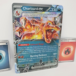 Jumbo Charizard ex 054/091 & SVP196 Exclusive Promo Pokemon Lenticular Holo Card - Image 4