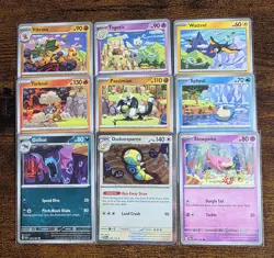 Pokemon Teeziro Connecting Picture Puzzle Art Cards (9) Full set (Uncut) - Image 1