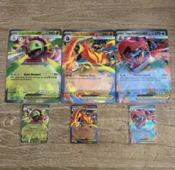 Pokemon TCG Mega Meganium Emboar Feraligatr MEP 034 035 036 Regular+Jumbo Promos - Image 1