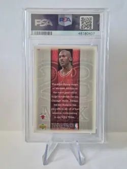 1999 Upper Deck MVP Michael Jordan #182 PSA 9 MJ Exclusives Bulls HOF - Image 2
