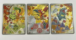 Pokemon TCG First Partner Illustration Collection Series 2 Johto Starters Set #1 - Image 1