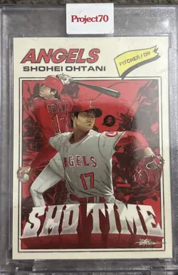 2021 Topps: Project 70 Card #139 - Shohei Ohtani 1977 by Quiccs - Sealed New - Image 1