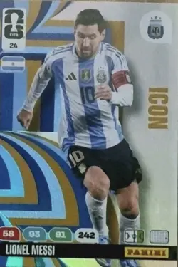 Panini Adrenalyn XL FIFA World Cup 2026 Lionel Messi ICON Card #24 - Image 1