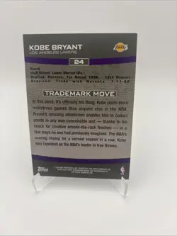 KOBE BRYANT 2007-08 Topps Trademark Moves basketball card Los Angeles Lakers NBA - Image 2