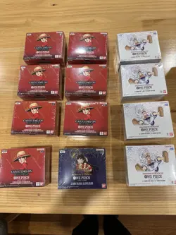 Set Of (4) OP13 Booster Pack English - Carrying on His Will One Piece TCG - Image 1