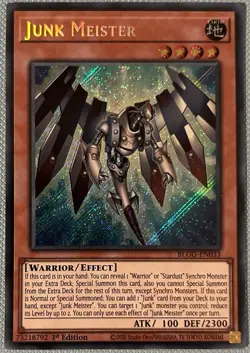 YuGiOh! Junk Meister BLGG-EN033 Secret Rare 1st Edition - Image 1