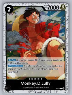 Monkey.D.Luffy (Pirate Foil) P-075 PRB02 -The Best- Vol. 2 One Piece Foil NM - Image 1