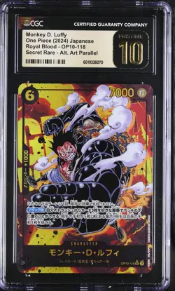 CGC 10 PRISTINE Monkey D. Luffy OP10-118 2024 Royal Blood 6019336070 - Image 1