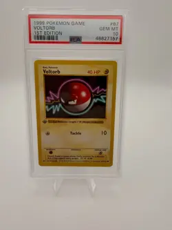 1999 POKEMON BASE SET 1ST EDITION #67 VOLTORB PSA 10 GEM MINT - Image 1
