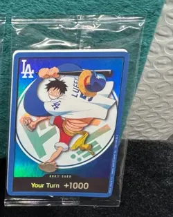 2026 ONE PIECE Dodgers MONKEY D LUFFY promo card factory sealed SGA Don - Image 2