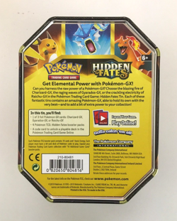 Pokemon TCG Hidden Fates Raichu GX Tin w/ Dice & Tokens, NO CARDS INCLUDED - Image 3