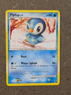 Pokemon Card 2008 PIPLUP 15/17 POP Series 8 Promo Common Non-Holo NM - Image 1