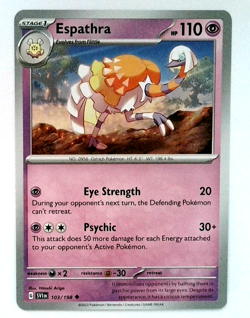 Pokemon Espathra Card 103/198 Scarlet & Violet Base Set TCG - Image 1