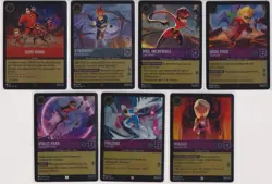 Lorcana Incredibles 7 Card Foil Lot All Cards are Foil - Image 1