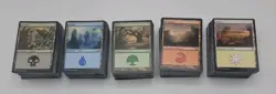 500 Magic The Gathering MTG Basic Land Cards - 100 of Each Color! - Image 1