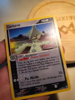 Pokemon Card - Cacturne 27/108 Power Keepers - Reverse Holo / Stamped - Image 1