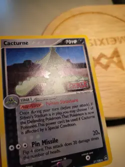 Pokemon Card - Cacturne 27/108 Power Keepers - Reverse Holo / Stamped - Image 2
