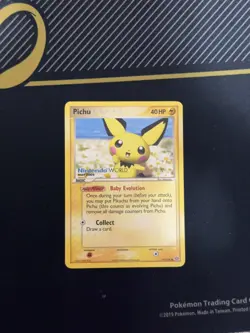 Pokemon Emerald Pichu 59/106 Stamped Nintendo World May 2005 Promo Card - Image 1