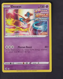 Deoxys 120/264 Holo Rare Fusion Strike Pokemon Near Mint - Image 1