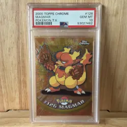 2000 Topps Chrome Magmar PSA 10 Pokemon T.V. #126 - Image 1