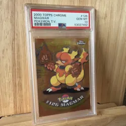 2000 Topps Chrome Magmar PSA 10 Pokemon T.V. #126 - Image 2
