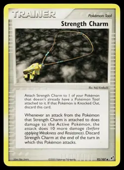 Strength Charm 92/107 Uncommon Deoxys Pokemon Lightly Played - Image 1