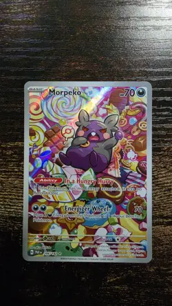Pokemon TCG Morpeko 206/182 SV04 Paradox Rift Illustration Rare Holo - Image 1