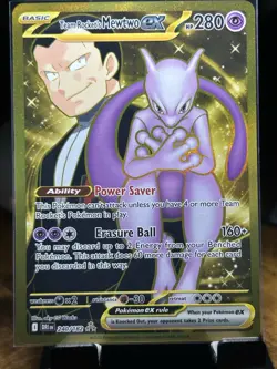 Team Rocket's Mewtwo ex 240/182 Sv10 Destined Rivals Hyper Rare Holo FA - Image 1