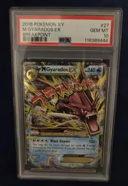 2016 Mega Gyarados EX Full Art #27/122 XY Breakpoint Gem Mint PSA 10 - Image 1