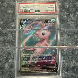 Pokemon Mew V (Full Art) 250/264 Swsh08: Fusion Strike Holo PSA 8 - Image 2