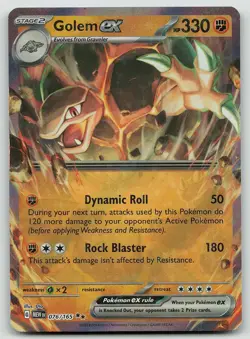 Pokemon Golem ex 076/165 151 Double Rare Holo NM - Image 1